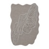 Handmade Wool Silk Shaped Rug Abstract Contour Taupe 8 x 10 Feet Carpet