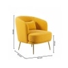 CITIUM Fabric Accent Chair in Yellow Colour