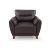 Johanna 1 Seater Leatherette Sole in Choco Brown Colour