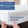 Springtek Waterproof Mattress Protector Premium Cotton Mattress Bed  Cover75x72 in White