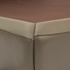 Auburn Leather King  Size Bed Without Storage (Brown Colour)