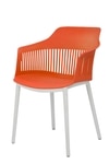 Kepler Brooks Senora Cafeteria Dining Chair in Orange Colour