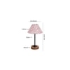 Enzo Multicolour Fabric Shade Table Lamp with Natural Wood & Iron Base