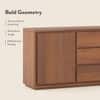 Vector Solid Wood Sideboard in  Amber Walnut Finish