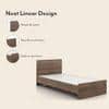Zoey Non Storage Single Bed In Classic Walnut Finish