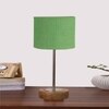 Devansh Green Jute  Table Lamp With  Natural  Wood Base  & Steel Pipe (7X17 Inches)-17