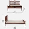Nilaya Sheesham Wood Queen Size Non Storage Bed in Honey Oak Finish