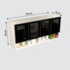 Aluminium Black Profile 4 Tinted Glass Handless Shutter  In Highland Pine Finish