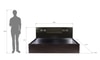 Adikia Engineered Wood King  Size Bed With Drawer Storage (Melamine Finish)