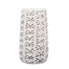 Pineapple Designed Carvings White Ceramic Vase