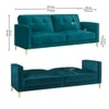 Novelle 3 Seater Click-Clack Sofa cum Bed  in Teal Colour