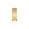 Iero Beige Jute table lamp with Gold wood base