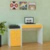 Eskada Kids Study Desk cum Printer Table with 4 Drawers in Mango Yellow Colour