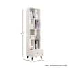 Hexa Engineered Wood Bookshelf Multipurpose Storage Rack in Frosty White Colour