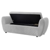 Redol Boucle 2 Seater Ottoman Bench with Storage  in Gre  Color