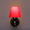 Devansh Metal Electric Wall Light in Antique Gold Colour with Red Shade Count of 1 Light