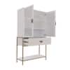 Nextstep Bar Unit White And Golden