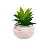 Pink 1 Pieces Aloe Vera Artificial Plant With Pot