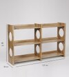 Pinky Solid Wood  Bookshelf in Natural Finish
