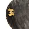 White Marble Round Platter with Gold Foil Work and Brass Butterfly Embedding, Multi-Utility