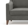 Abbey Sofa Set (Colour : Ash Grey Velvet, Cushion : Soft, Seater : 2+1+1)
