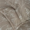 Beige Floral 180 TC Fitted 1 King  Bedsheet with 2 Pillow Covers