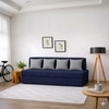 Coirfit Folding 4 Seater Double Foam Fold Out Sofa Cum Bed  in Dark Blue Colour