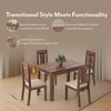 Fidora 4 Seater Dining Table In Honey Finish