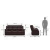 Griffin Recliner Three Seater - Dark Chocolate
