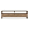 Tavo Solid Wood and Banswara TV Unit In Golden ash Finish