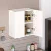 Opryt Engineered Wood Wall Mounted Kitchen Cabinet Rack In White Finish