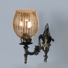 Devansh Metal Electric Wall Light in Antique gold Colour with Lavender Shade Count of 1 Light