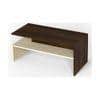 Taurley Engineered Wood Coffee Center Sofa Tea/Teapoy Console Table (Brown Maple & Beige)