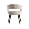 Bentlee Metal Accent Chair in Beige Colour