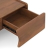 Koro Solid Wood Rectangular Storage Coffee Table In Amber Walnut Finish
