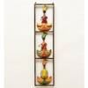 Desert Art Metal Handpainted Three Sardar Wall Hanging in Multicolour