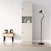 Hexa Red Wooden 2 Door Wardrobe with Hanging Space in Frosty White Colour
