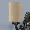 Devansh Metal Electric Wall Light in Antique Gold Colour with Beige Shade Count of 2 Lights