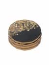 Ireka Home Midnight Gold Resin Coaster Set – Black and Gold (Set of 4)