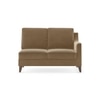 Abbey Sectional Sofa (Colour : Fawn Velvet, Cushion : Soft, Seater : Left Aligned 2 Seater + Left Aligned Chaise)