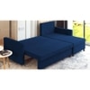 Wego 3 Seater LHS Pull Out Sofa cum Bed  in Navy Blue Colour