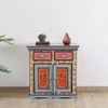 Amara Solid Wood Hand painted Cabinet In Multicolour