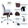 Mmarveal Mid Back Ergonomic Chair in Brown Colour