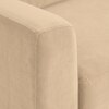 Modernelegance Wood Right Aligned 3-Seater With Upholstery Non Storage Sofa In Beige Colour