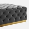 Rainn Ottoman in Midnight Grey Colour
