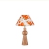 Devansh Multicolor Cotton Table Lamp With  Wood Natural Base (10X18 Inches)-39