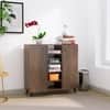 Hexa Engineered Wood Bookshelf Multipurpose Storage Rack in Flower Wenge Colour