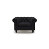 Winchester 1 Seater Leather Sofa in Licorice Colour