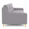 Cinnaro Velvet 3 Seater Sofa in Grey Color