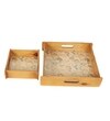 Chirping Garden Wooden Tray Set – Set of 2